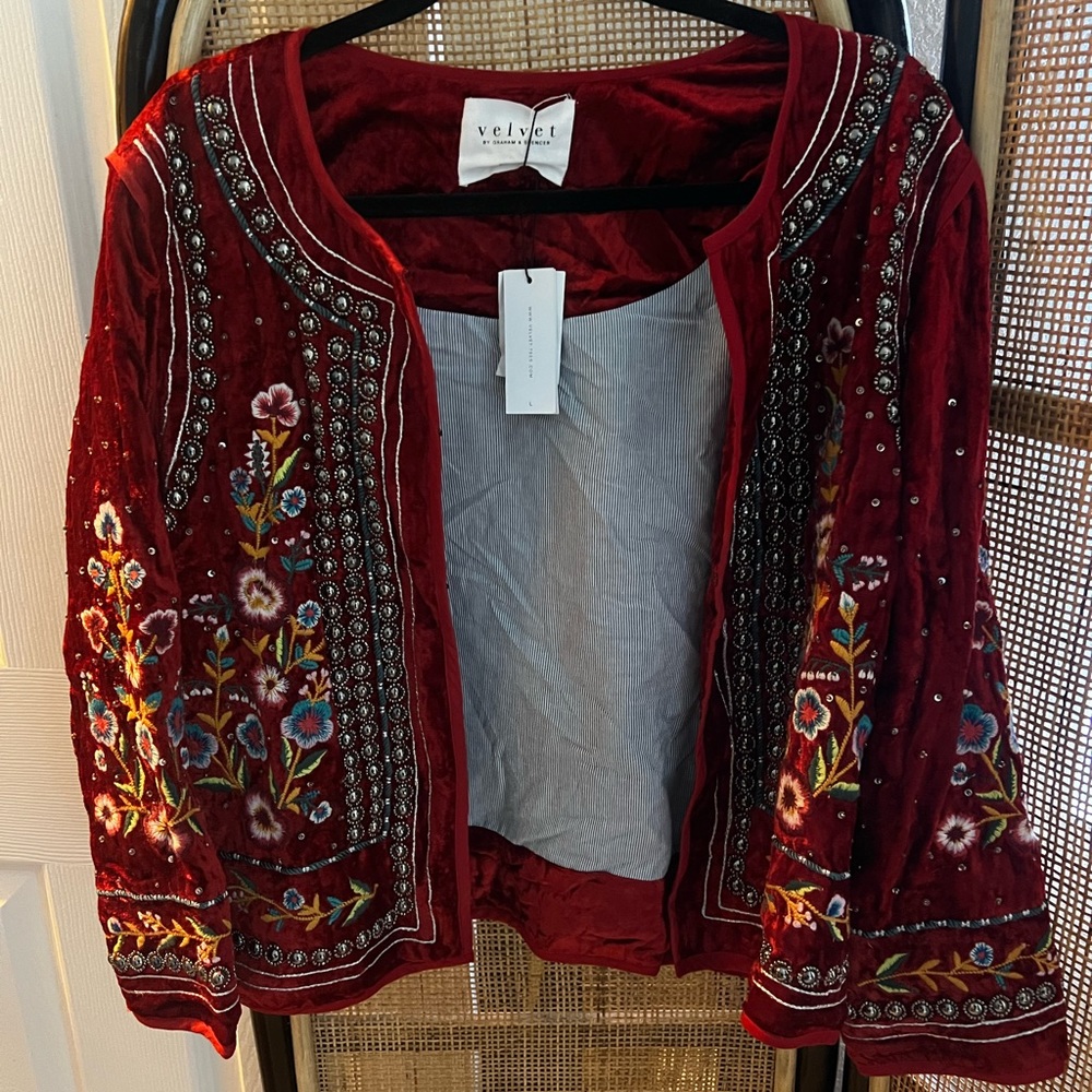 Brand new with tags Velvet Jacket